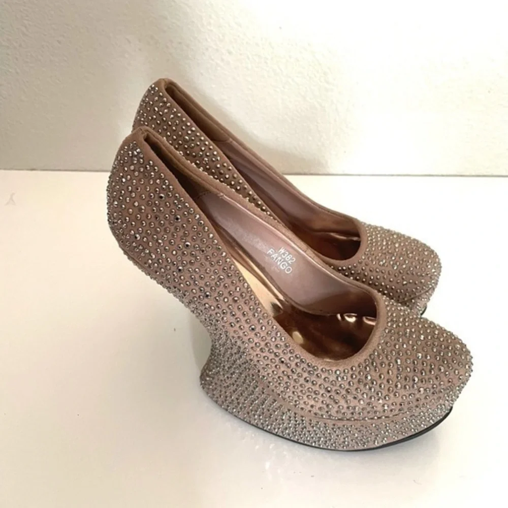 BEAUTIFUL SHOES All Over Studded platform heels-37